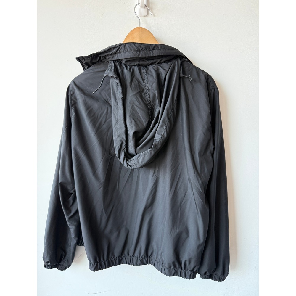 Polo Sport Ralph Lauren Vintage Black Windbreaker Jacket Hooded Womens Medium - Picture 2 of 8